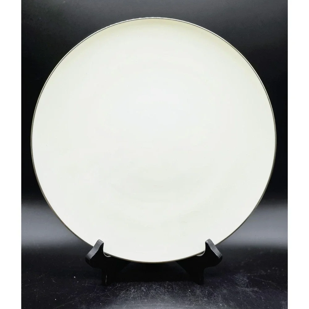 Set/5 Lenox Dinner Plates X 303P Coupe Style Olympia Platinum Edge 10.25